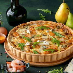 Кіш креветки груша