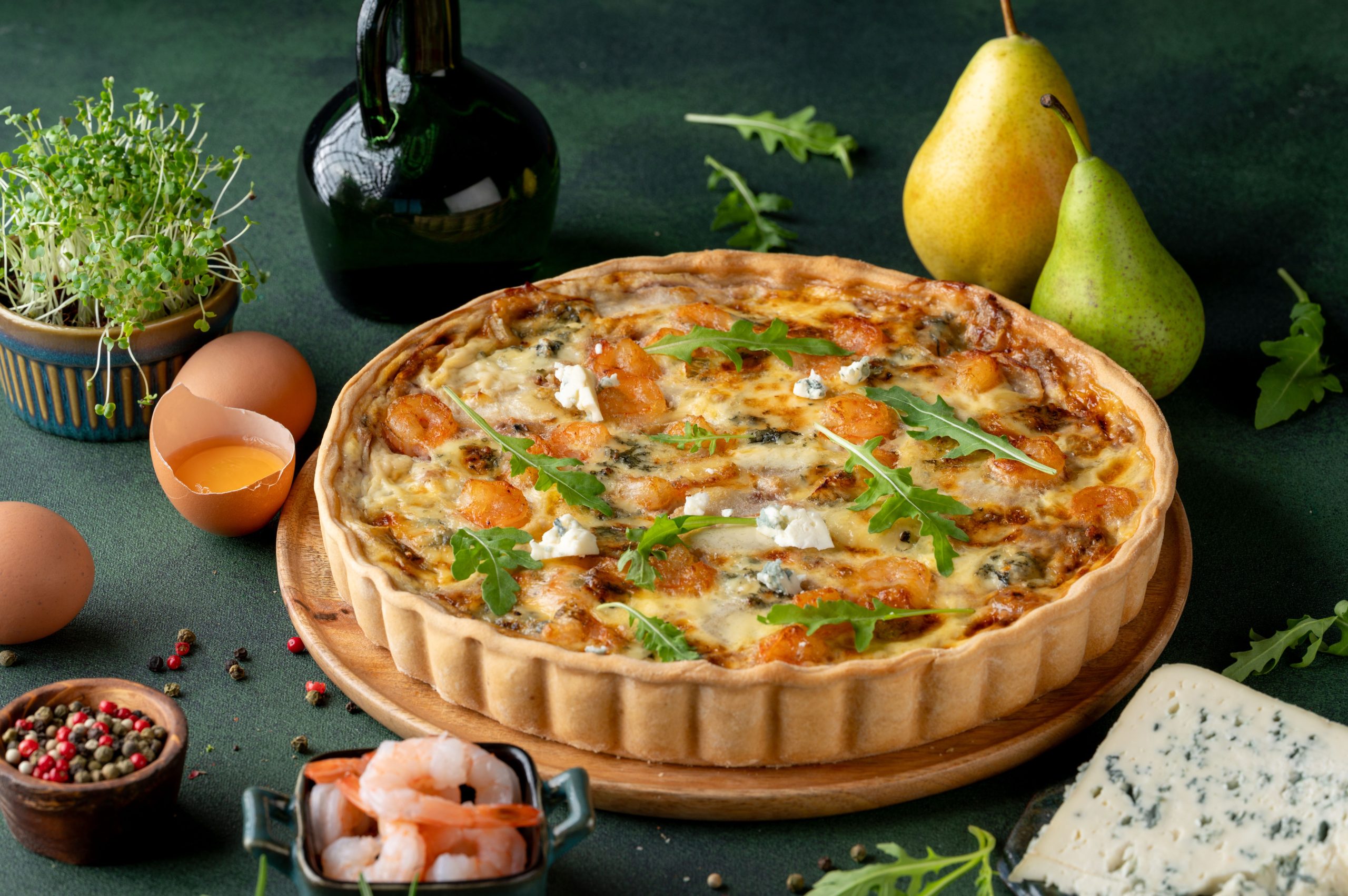 Кіш креветки груша