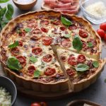 кіш з прошутто та моцарелою