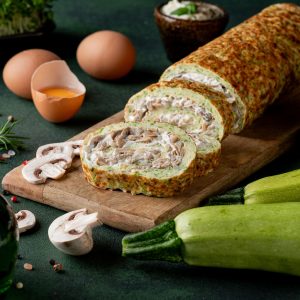 Кабачковий рулет з грибами